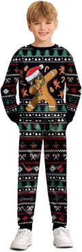 Boys Funny Ugly Christmas 2 Piece Set with Graphic Sweatshirt