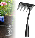 2025 Iron Weeding Rake 2.0 5 Teeth Carbon Steel Garden Weeder