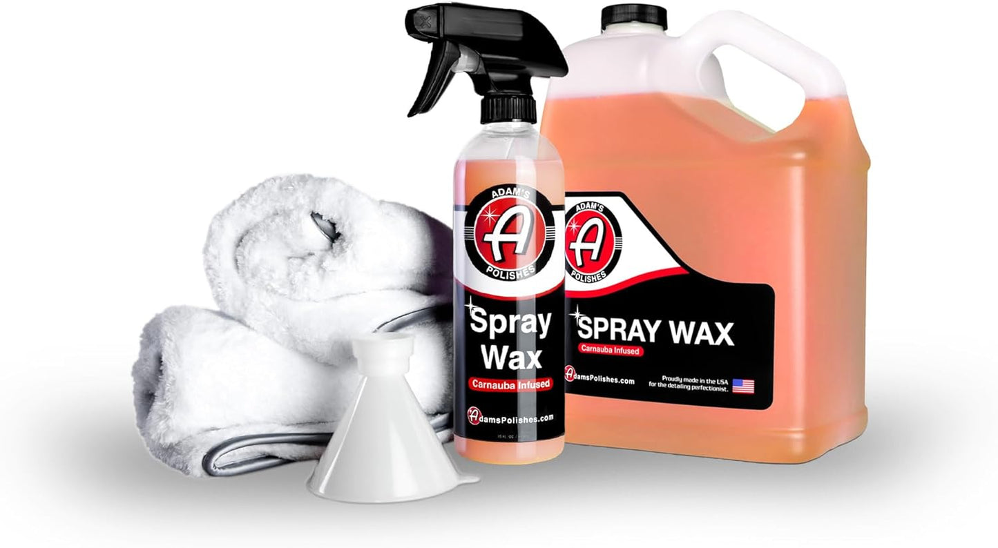 Adam's Polishes Spray Wax Kit for Ultimate Car Shine and Protection