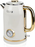 Retro Electric Kettle Fast Heating 2L Stainless Steel - INFOOD