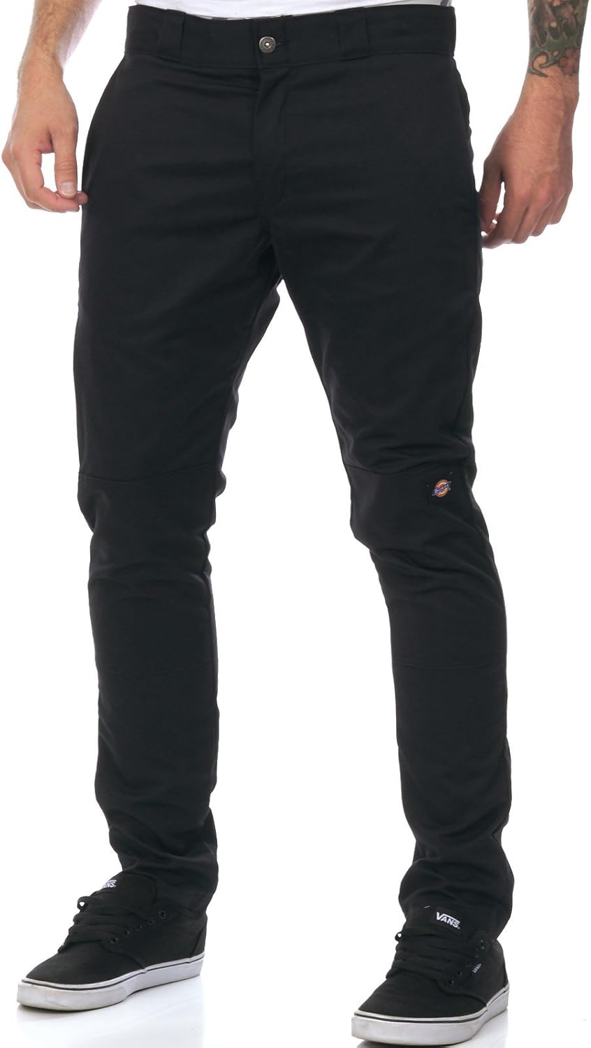 Dickies Men's Skinny Straight Double Knee Work Pants for Durability
