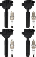 ECCPP 4 Ignition Coils with 4 Iridium Spark Plugs for Mercedes-Benz