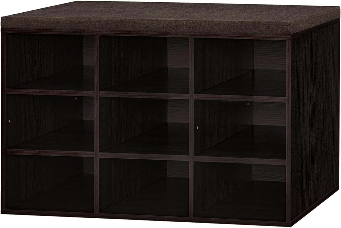 Functional Shoe Bench with 9 Cubbies for Entryway Storage