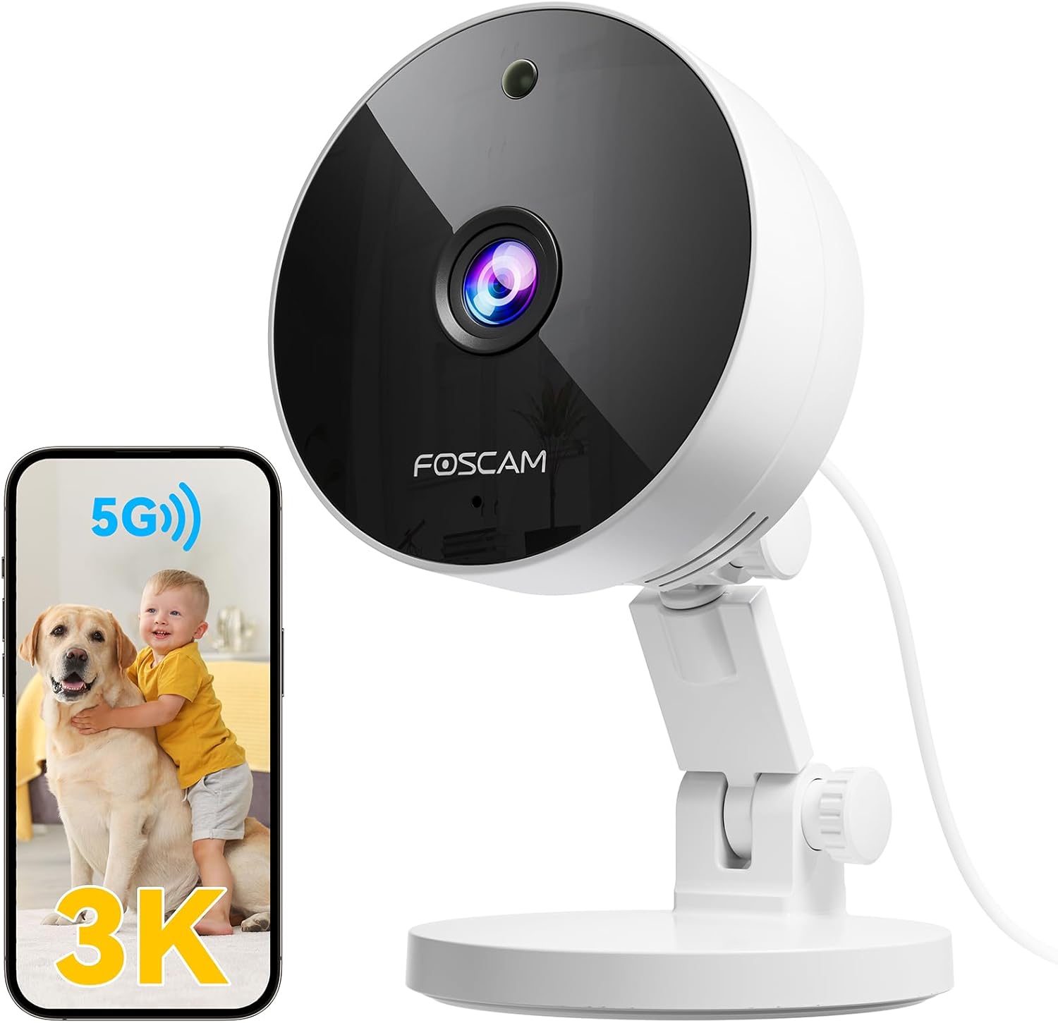 5MP WiFi Pet Camera with 20X Zoom