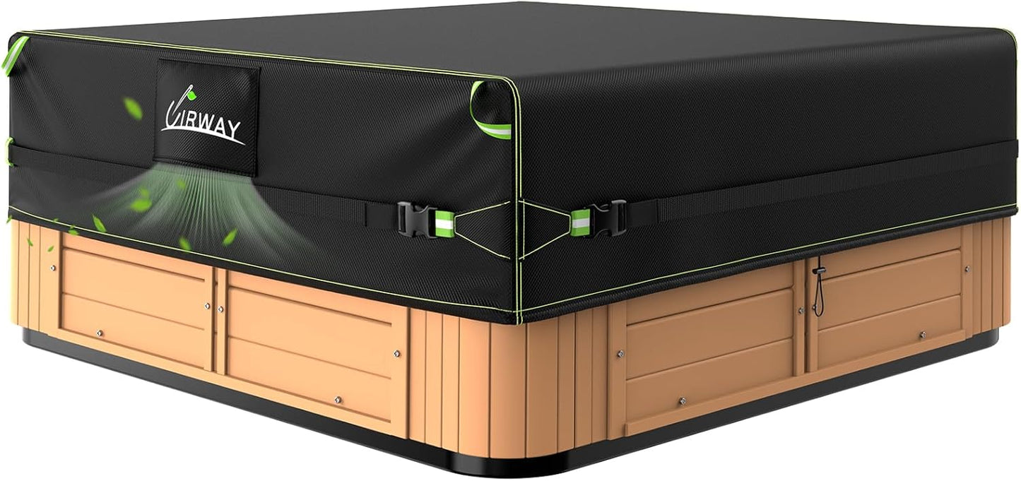 Uirway 600D Square Hot Tub Cover for Ultimate Outdoor Protection