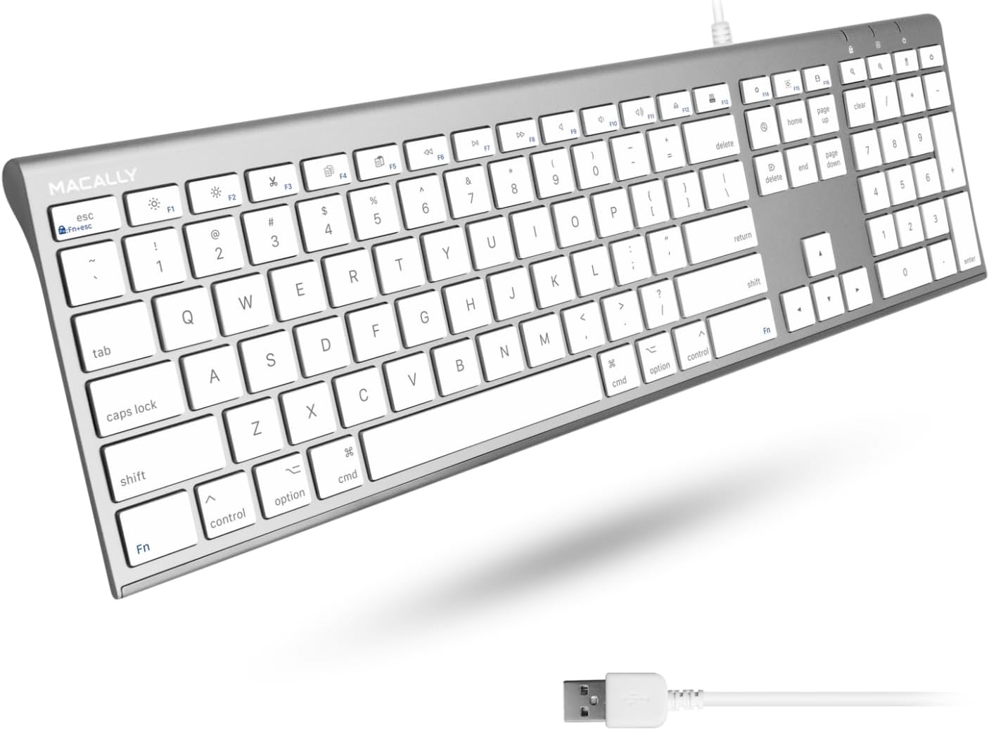 Macally Ultra Slim Full Size USB Keyboard