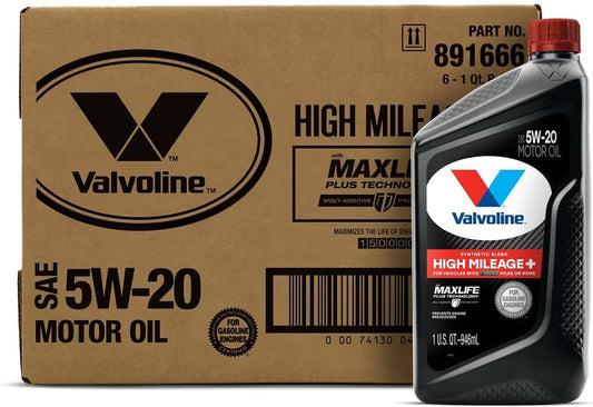 Valvoline High Mileage Motor Oil SAE 5W-20 for 150K+ Miles