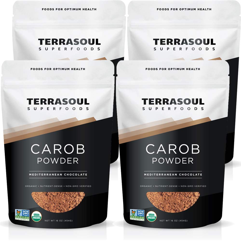 Terrasoul Superfoods Organic Carob Powder - Healthy Cocoa Alternative