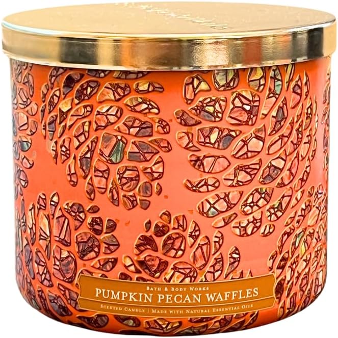 Pumpkin Pecan Waffles 3-Wick Scented Candle for Cozy Vibes
