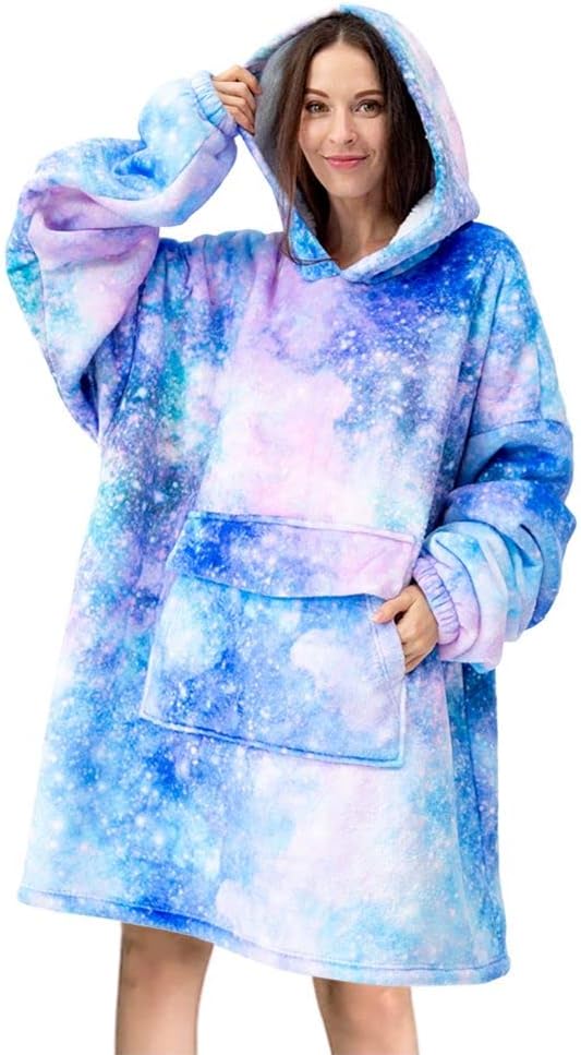 Mewkou Galaxy Hooded Blanket: Cozy Oversized Comfort