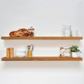 48in Golden Oak Floating Shelves for Elegant Home Decor