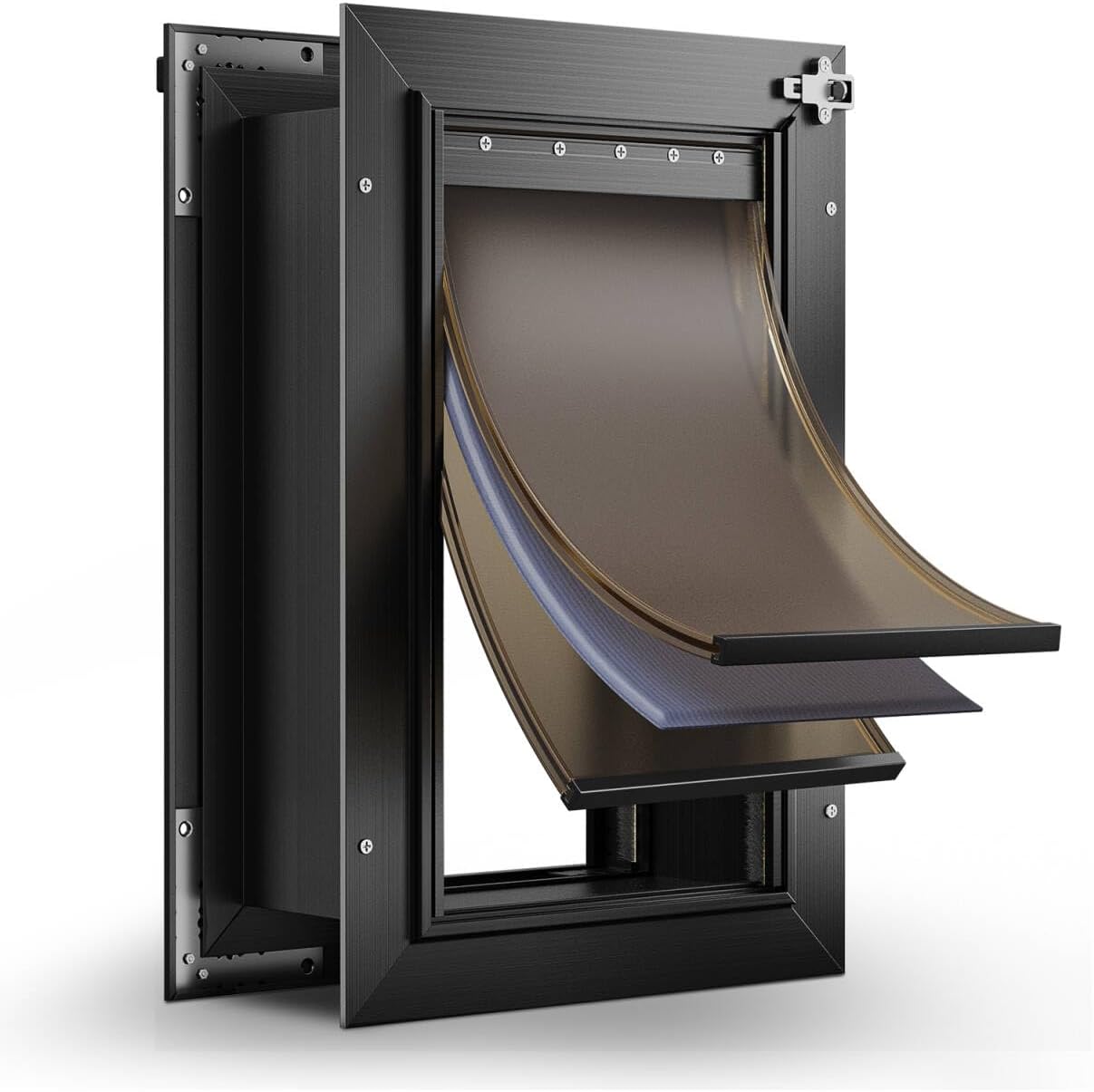 3-Flap Dog Door for Wall, Heavy Duty Pet Door for Dogs