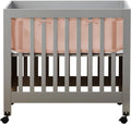 Breathable Mesh Liner for Mini Cribs, Deluxe 4mm Mesh - Sand Beach