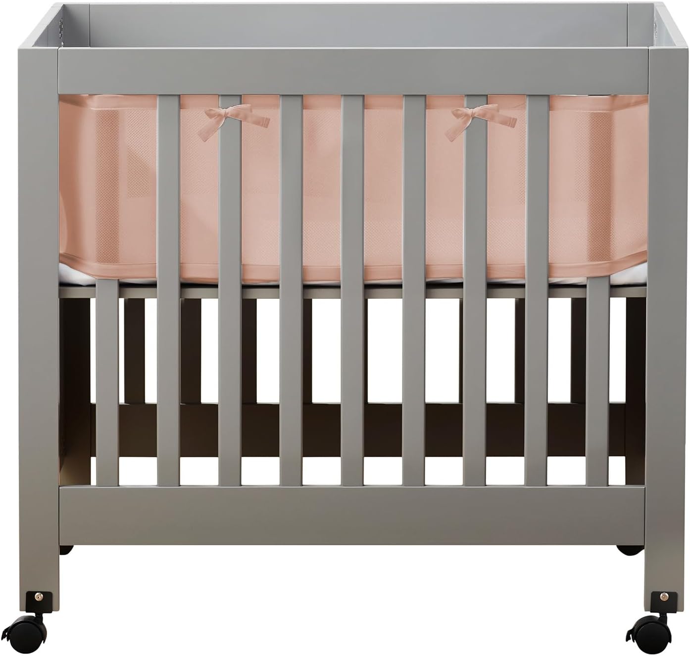Breathable Mesh Liner for Mini Cribs - Deluxe 4mm Mesh Safety