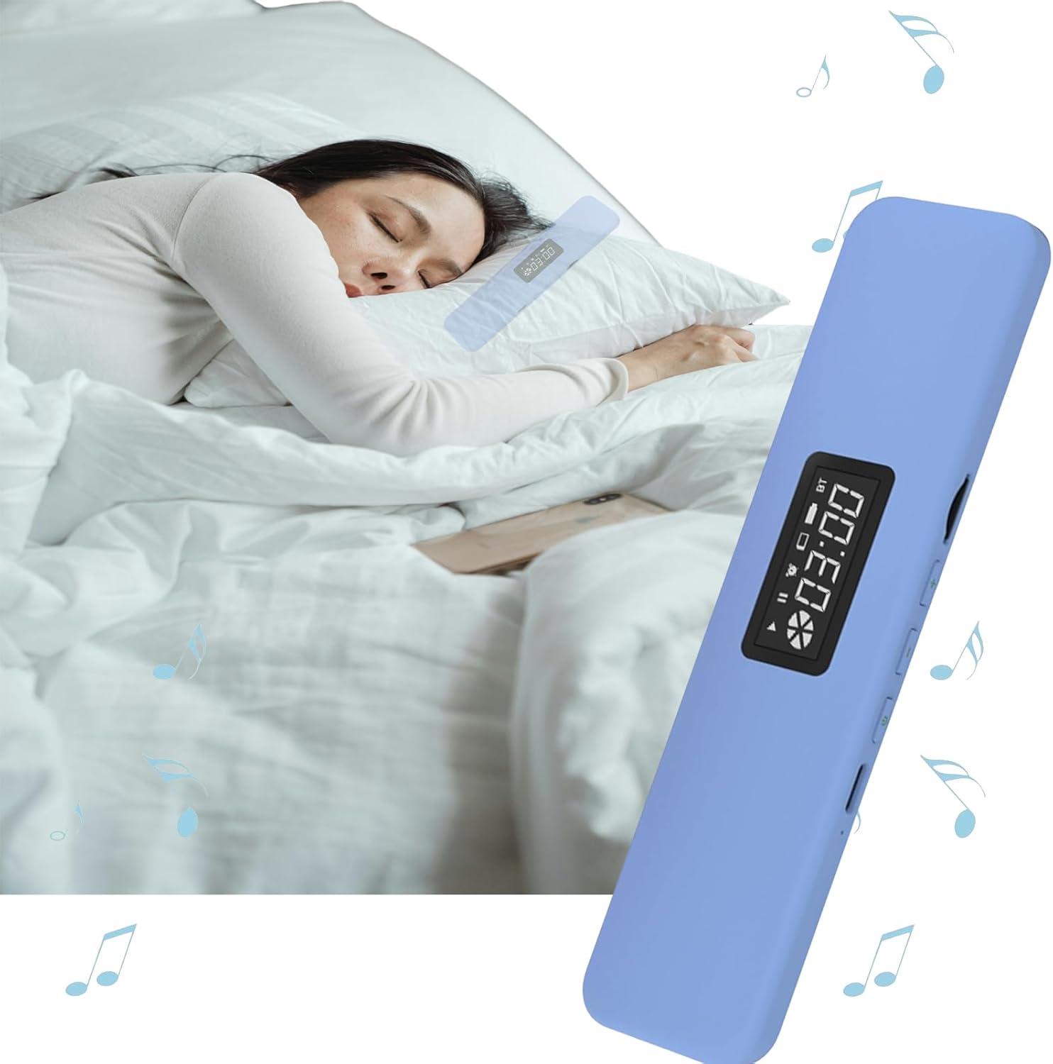 Under Pillow Speaker Bluetooth for Side Sleepers with Timer