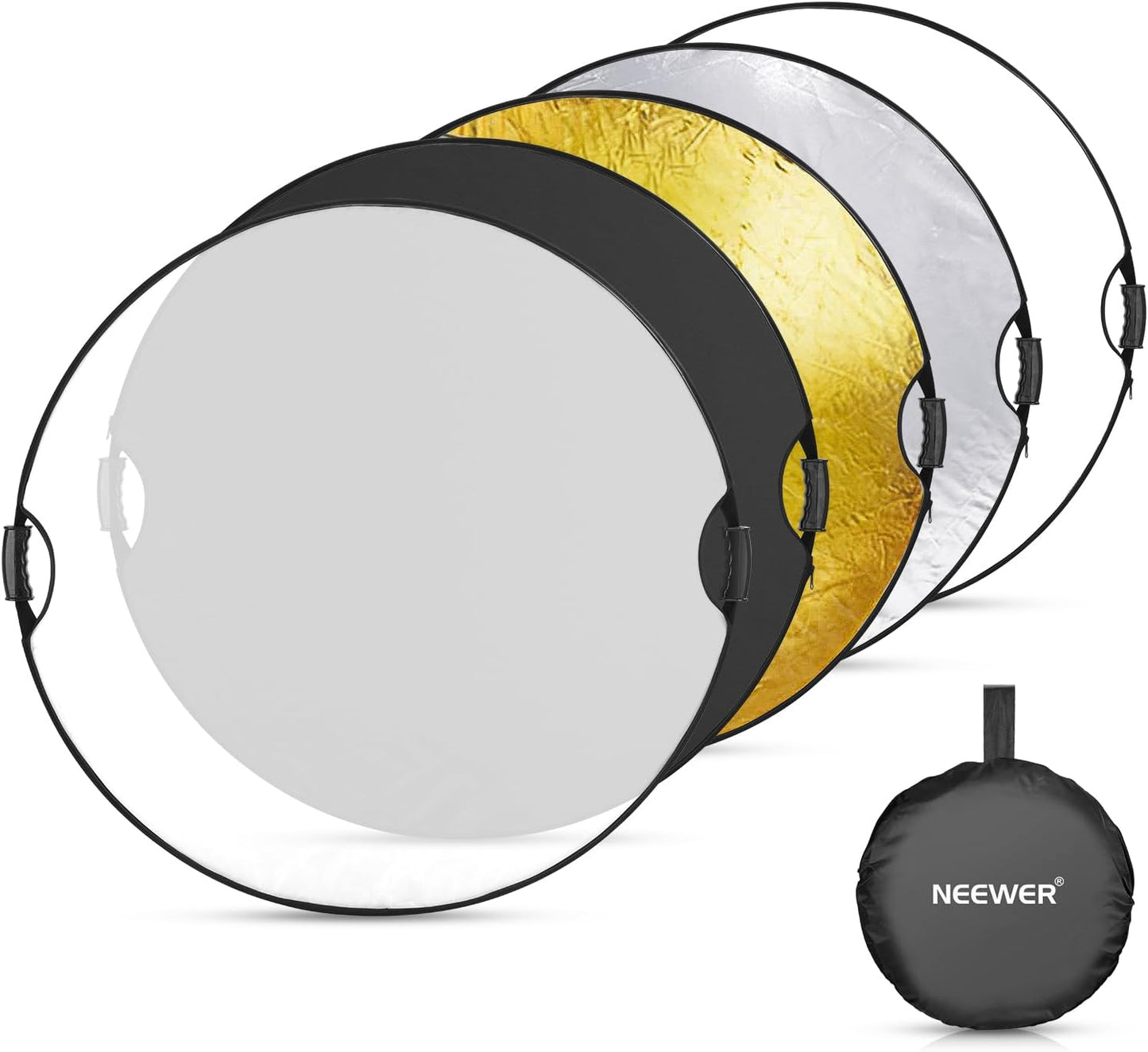 NEEWER 51in Light Reflector for Photography with 5 in 1 Features