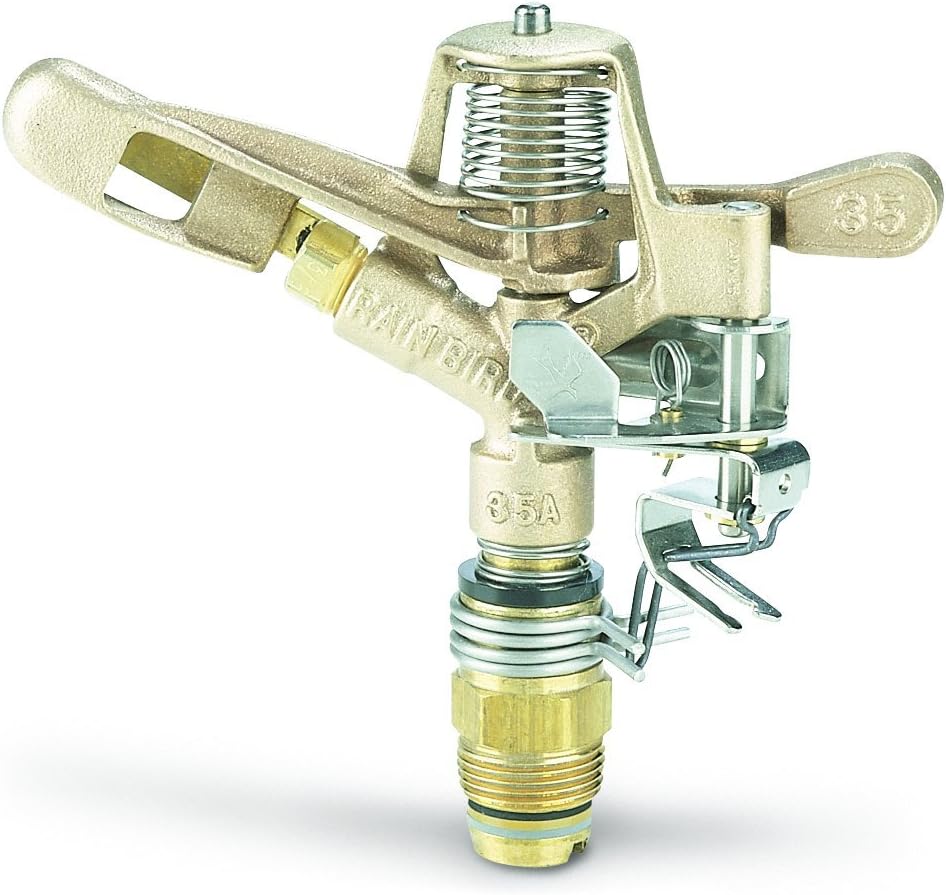 Rain Bird Brass Impact Sprinkler with Adjustable Spray Distance