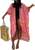 Stylish Tie Dye Open Front Long Kimono Swimsuit Cover Up