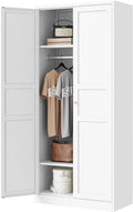 Letaya Wardrobe Armoire Closet 72in H Metal Storage Cabinet - Tall