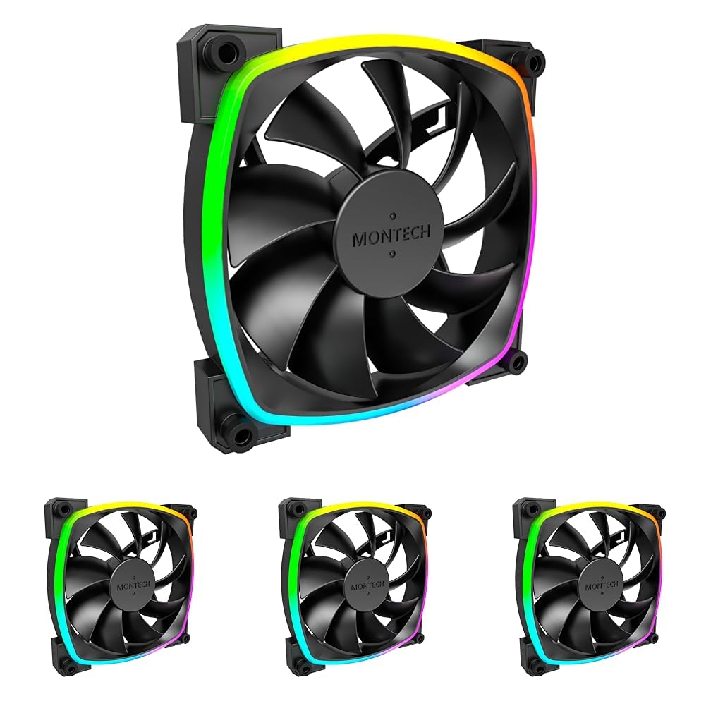 Montech AX 120 ARGB Fan Pack of 4 for Silent Performance