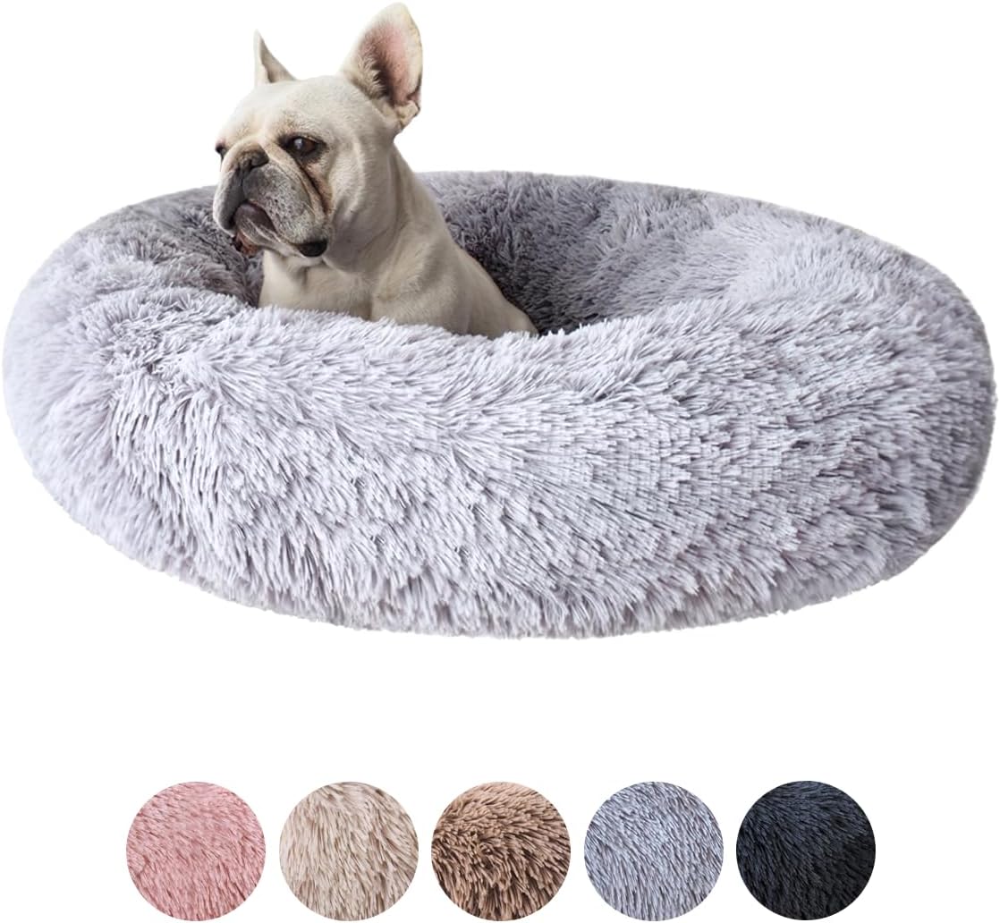 Premium Calming Donut Bed for Dogs & Cats - Washable Comfort