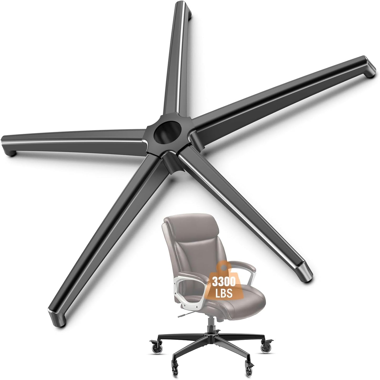 Heavy Duty Office Chair Base Replacement for Ultimate Stability