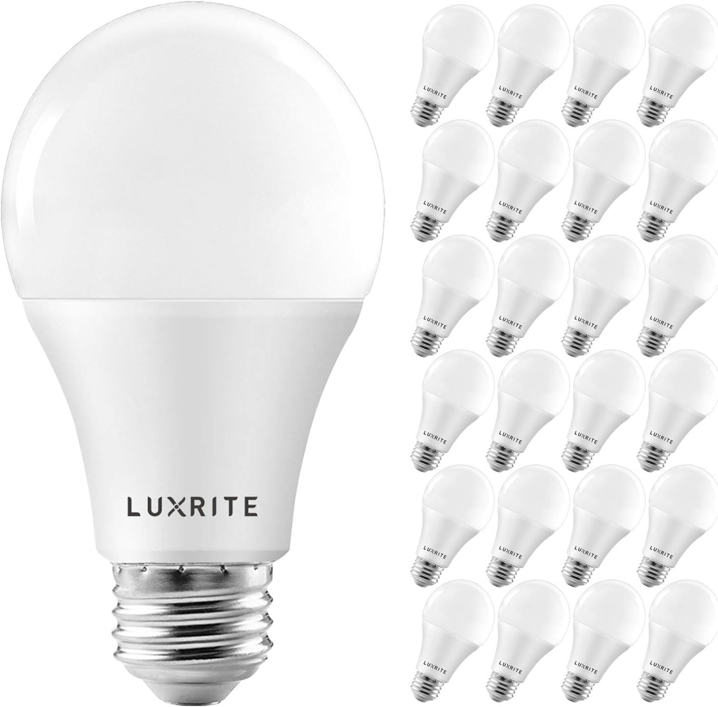 LUXRITE A19 LED Light Bulbs 100 Watt Equivalent Dimmable
