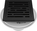 Delta 4 in Tile-In Square Shower Floor Drain Black - Clean Finish