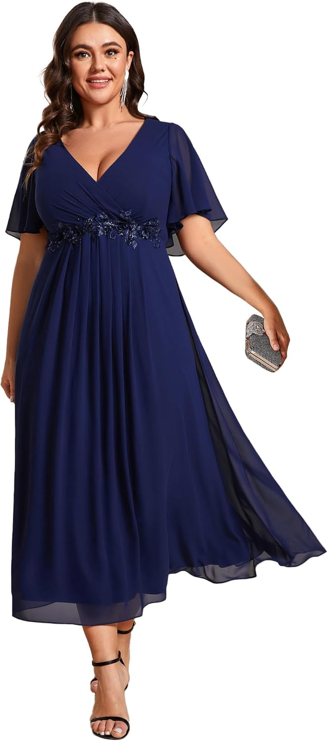 Elegant Plus Size Wedding Guest Dress - Ever-Pretty