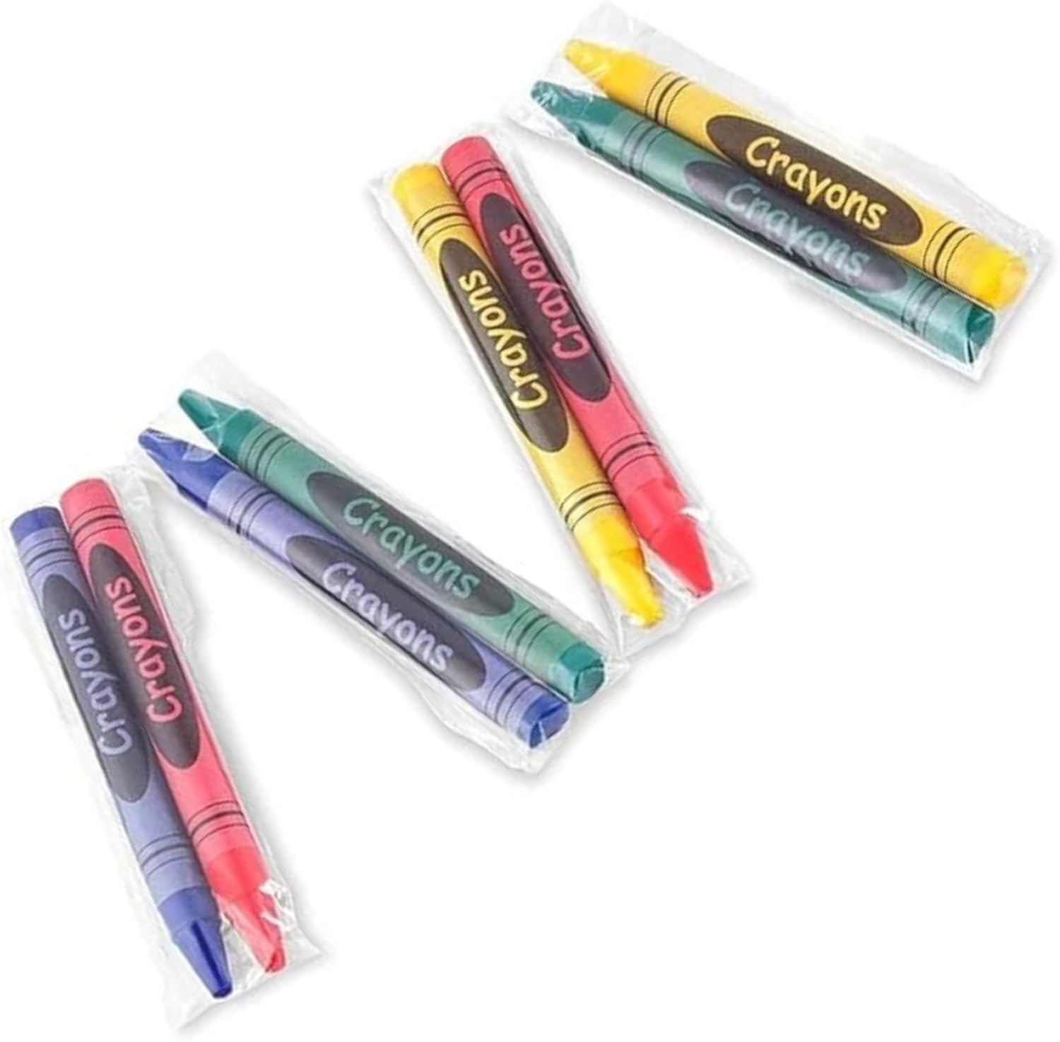 CrayonKing 500 Sets of 2-Packs Non-Toxic Bulk Crayons for Kids