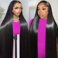 13x6 Straight Lace Front Wig Human Hair 28in - Natural Hairline