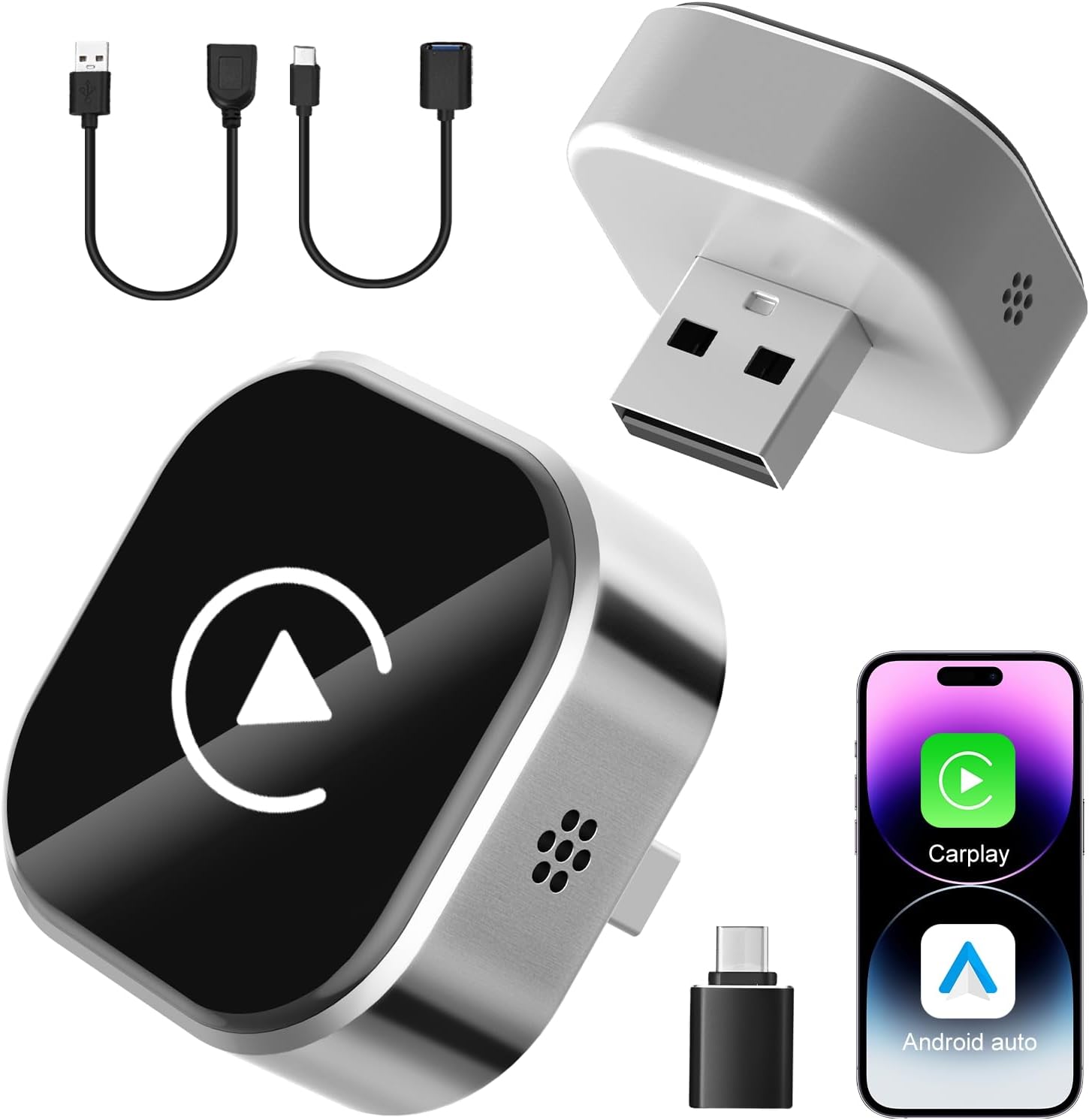 2 in 1 Wireless CarPlay & Android Auto Adapter for 2017+ Cars
