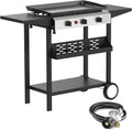 3 Burner BBQ Gas Griddle - Portable 25.6 Inch Stainless Steel