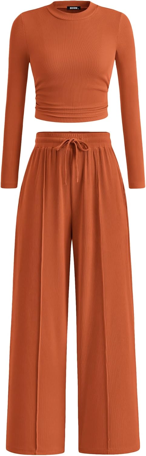 BTFBM Casual 2 Piece Sets For Women Fall Outfits 2025