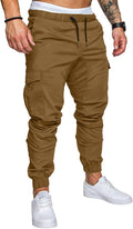 Mens Fashion Cargo Pants - Casual Cotton Tapered Joggers