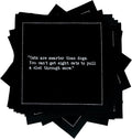 Five Star Napkins with Cat Quotes Cotton Cocktail Napkins - Elegant
