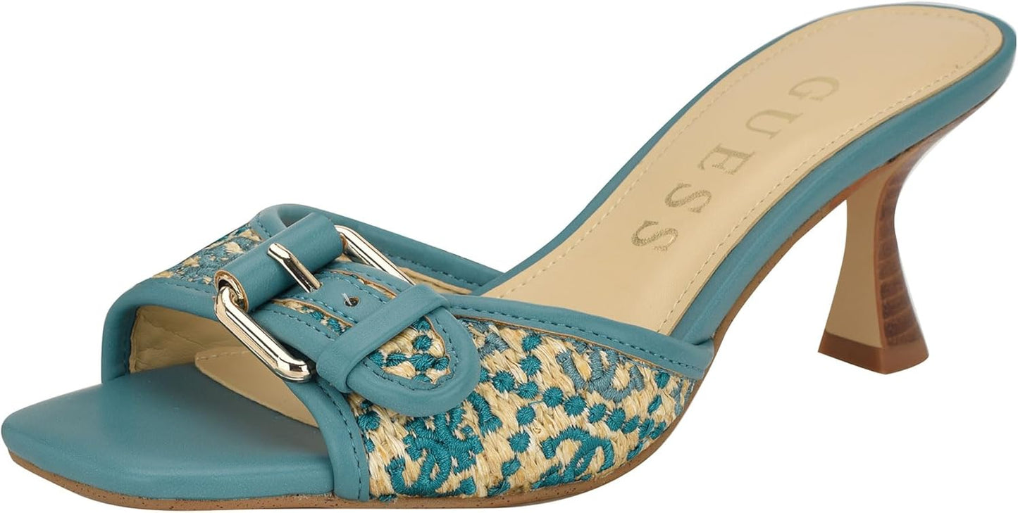 GUESS Women's Dista Heeled Sandal: Chic Modern Design
