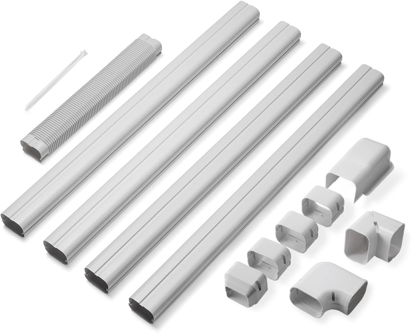 TURBRO 3 x 14' PVC Line Cover Kit | Conceal and Protect AC Systems