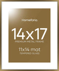 High-End Metal 14x17 Picture Frame in Warm Bronze Finish