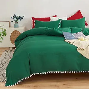 IHOUSTRIY Christmas Duvet Cover Set for Queen Size Bedding