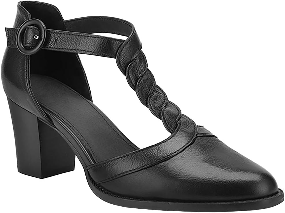 Womens Block Chunky Heels T Strap Dress Shoes for Every Occasion