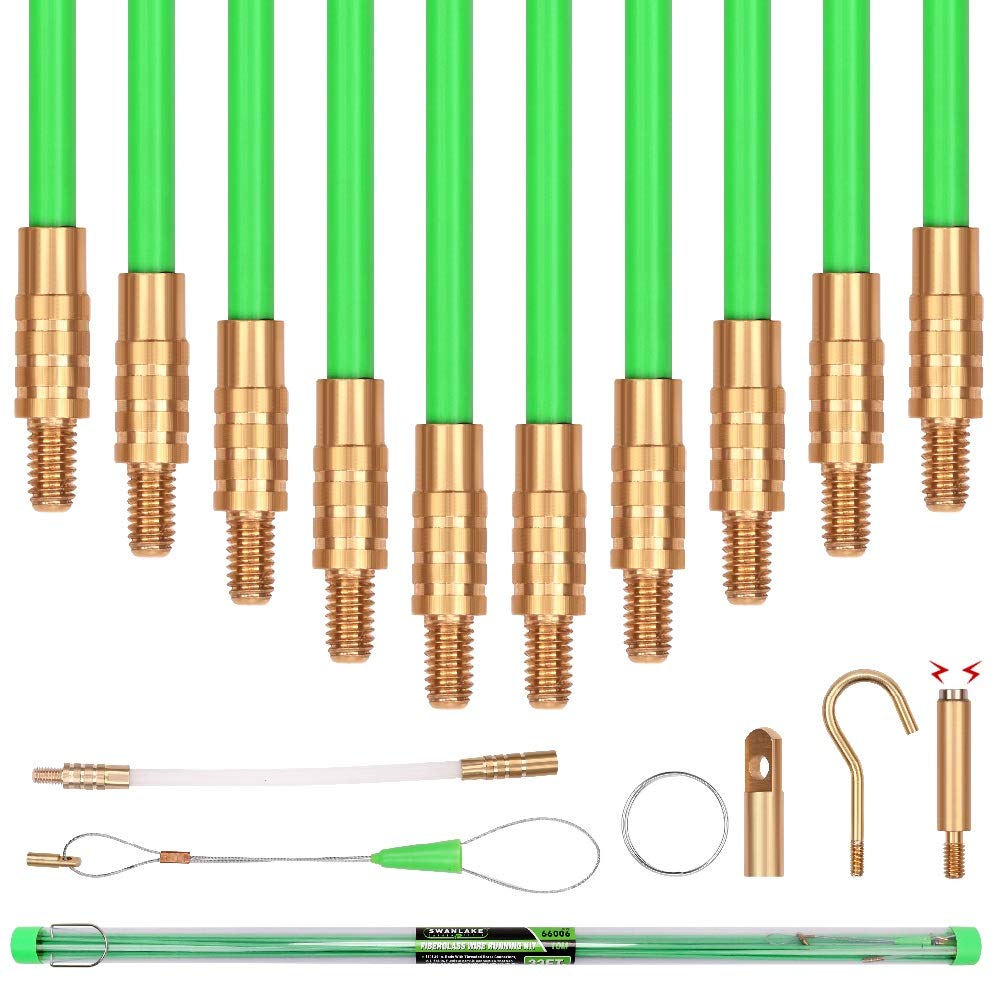 Fiberglass Running Wire Cable Coaxial Fish Tape Kit