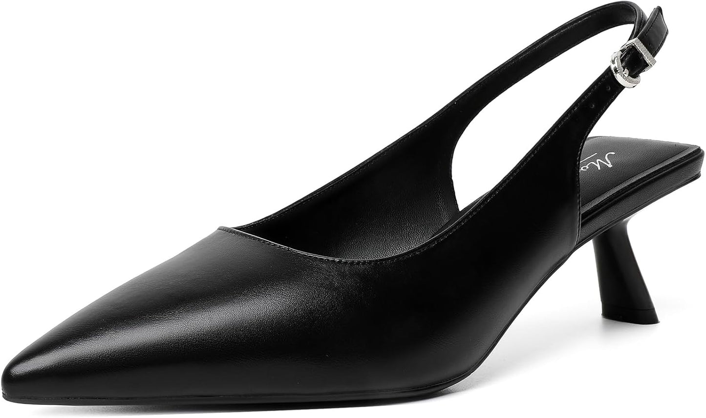 Mostrin Kitten Heels for Women: Stylish Slingback Pumps
