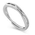 Meissa Unique Couple Ring Set for Men and Women - Adjustable Sterling