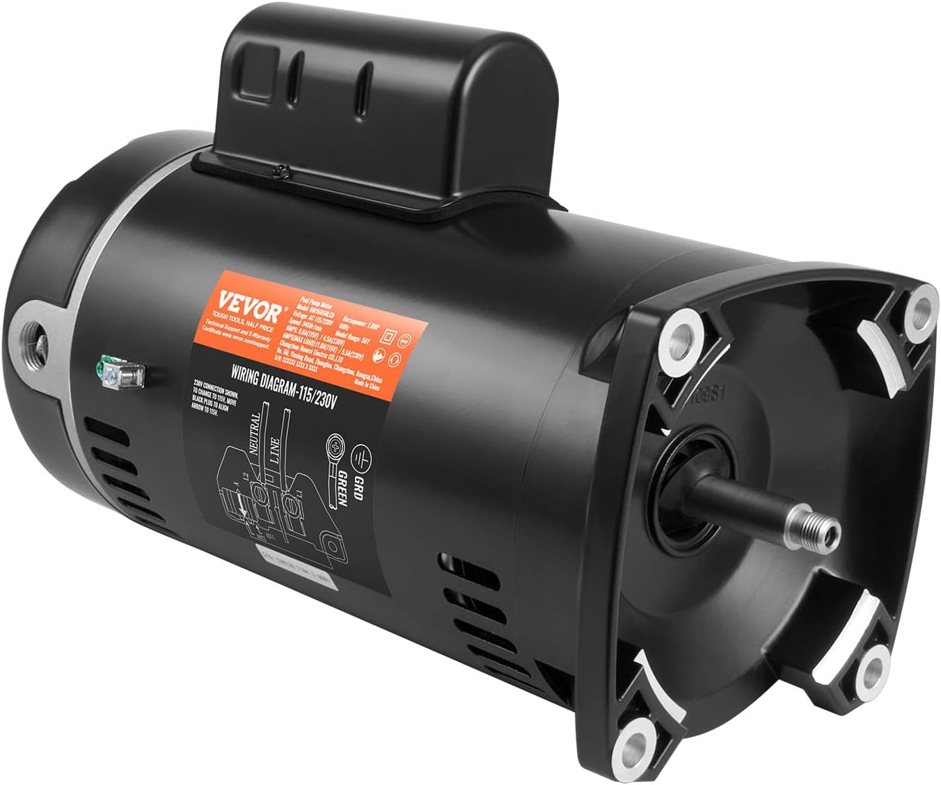 VEVOR 1 HP Pool Pump Motor for Reliable Water Circulation