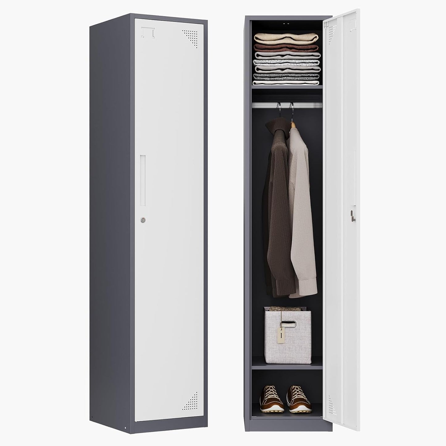 Letaya Metal Storage Locker - 71in Tall Steel Cabinet for All Needs