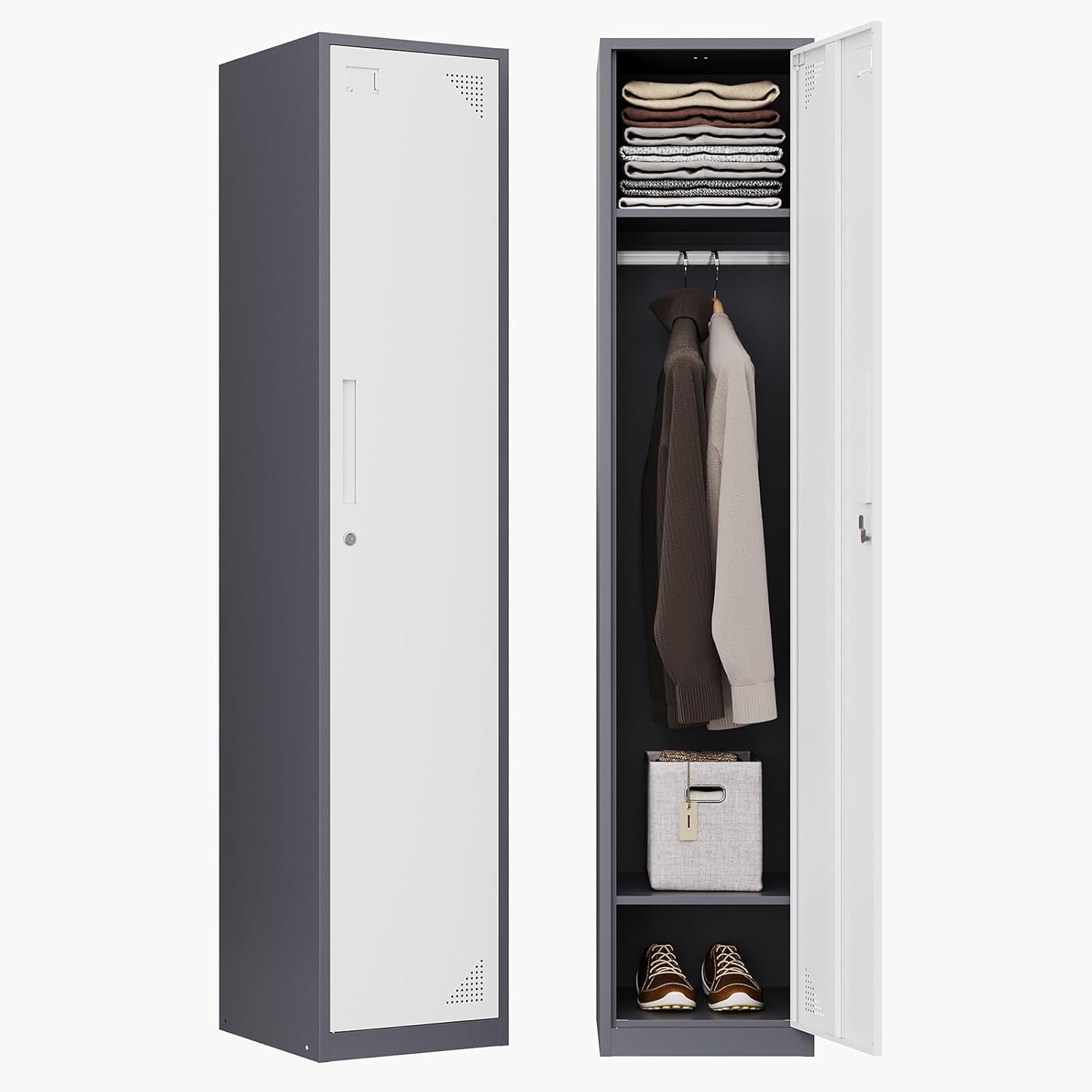 Letaya Metal Storage Locker - 71in Tall Steel Cabinet for All Needs