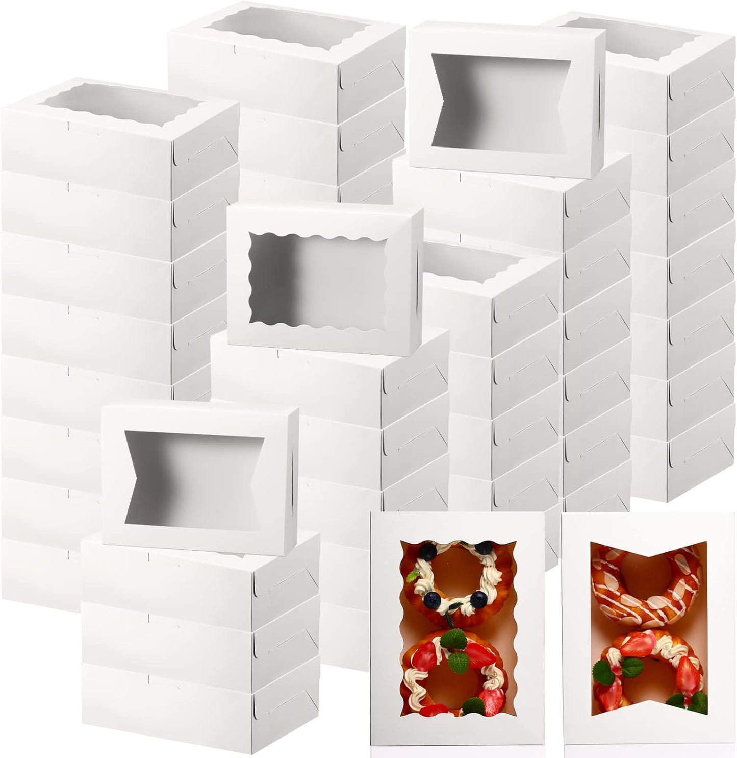 TaoBary 100 Pcs 8 Inch Bakery Boxes for Cookies and Treats
