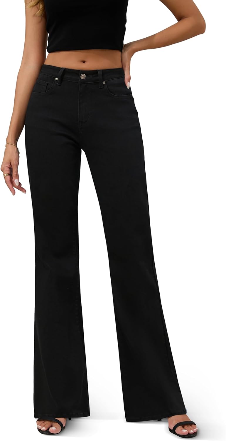 FLYING BANANA Women's High Rise Wide Leg Baggy Denim Jeans