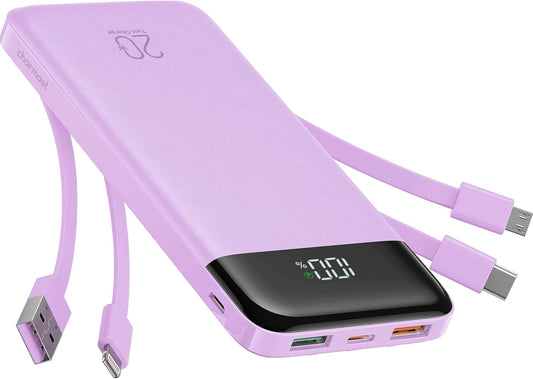 Charmast 20000mAh Portable Charger with Built-in Cables